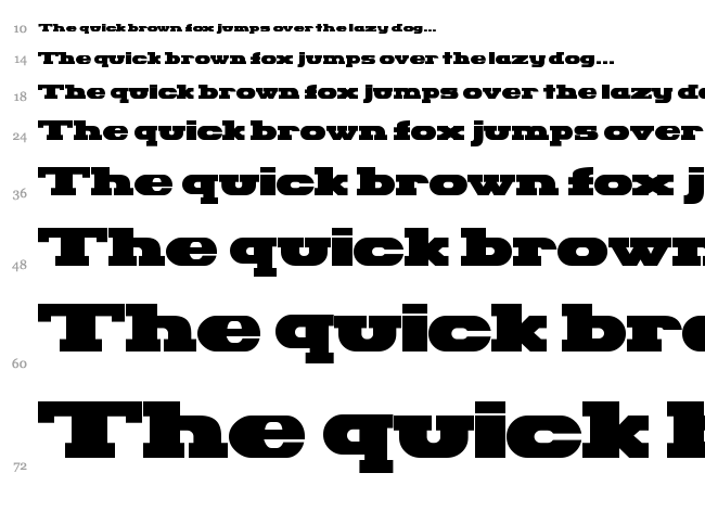 Hackney Block font waterfall